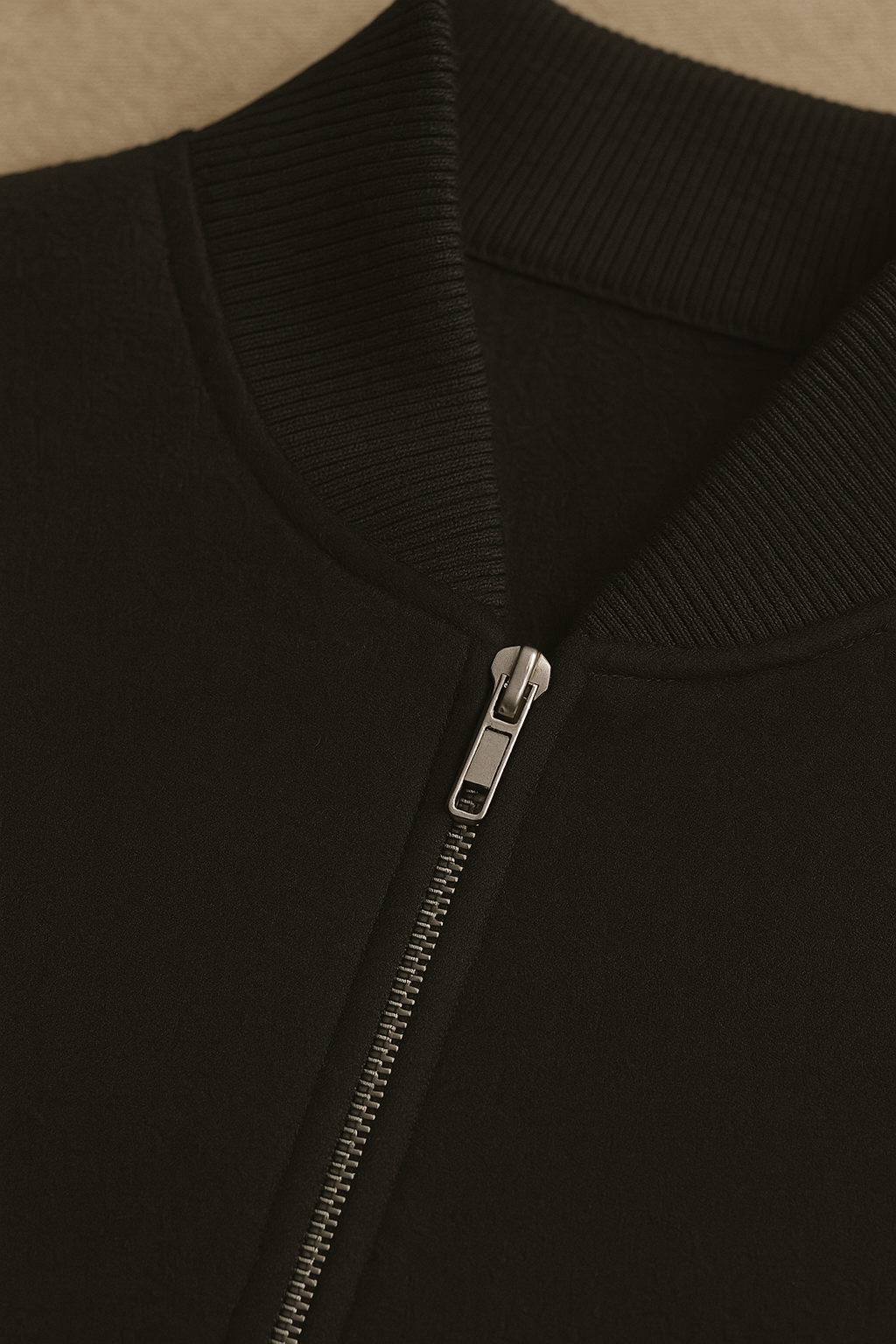 SUMWON Slim Fit Lightweight Bomber Jacket – Black
