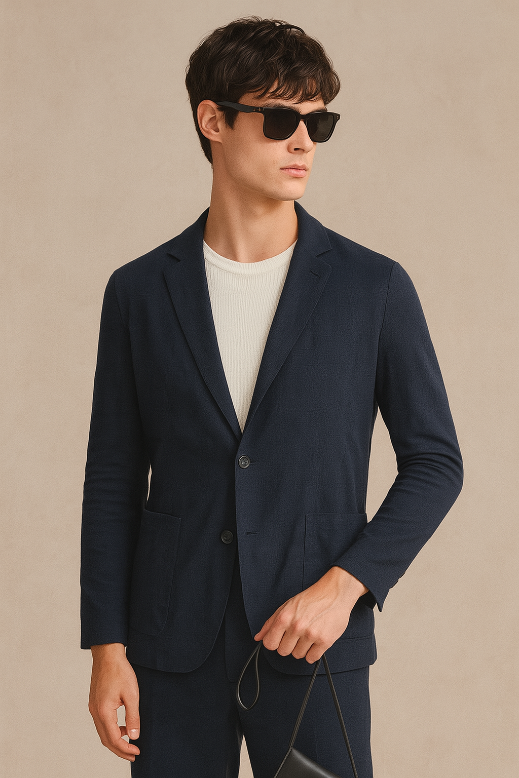 Men’s Linen Business Casual Suit